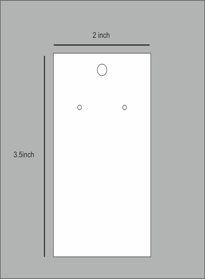 Zenomia Paper Earring Display Card White Decorative Jewellery Rectangle Tag 50Pcs (2X3.5Inch) - Image 3